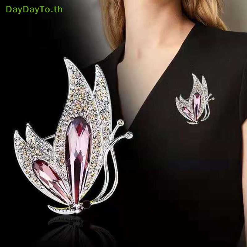 daydayto-เข็มกลัดคริสตัล-สีม่วง-รูปผีเสื้อ-ประดับพลอยเทียม-เครื่องประดับ-สําหรับผู้หญิง
