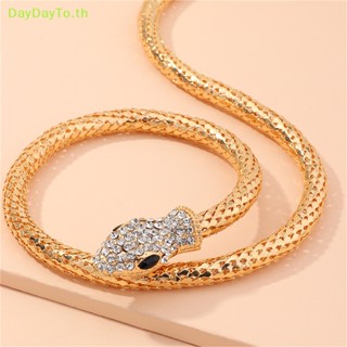 Daydayto สร้อยข้อมือ ประดับเพทาย เพทาย รูปงูน่ารัก สไตล์โบฮีเมียน