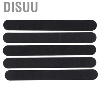 Disuu 5pcs Sanding Black Double Sided Nail Files Board Round Head Salon Art Tool