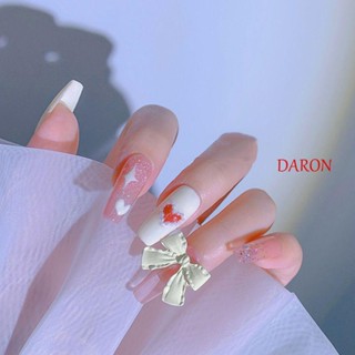 Daron อุปกรณ์ตกแต่งเล็บ รูปโบว์ สไตล์ฝรั่งเศส สําหรับตกแต่งเล็บ DIY