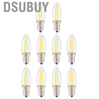 Dsubuy 10Pcs E12  Bulb 1.5W AC230V Long Filament Mini Light Bulbs for Home Landscape Lighting