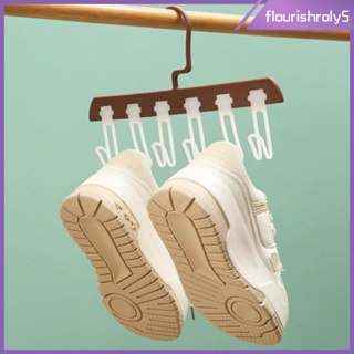 [Flourishroly5] ไม้แขวนเสื้อ พร้อมตะขอ ถอดออกได้ 6 ตะขอ สําหรับตากชุดชั้นใน และถุงเท้า
