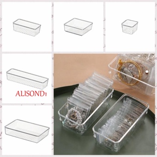 Alisond1 กล่องลิ้นชักพลาสติกใส ป้องกันรอยขีดข่วน สําหรับเก็บเครื่องสําอาง สร้อยคอ