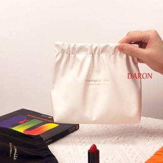 Daron กระเป๋าเครื่องสําอาง กระเป๋าผ้าอนามัย ลายใบไม้น่ารัก ปิดในตัว เหมาะกับฤดูใบไม้ผลิ สําหรับกลางแจ้ง