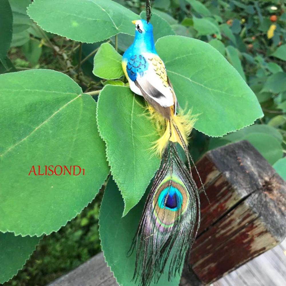 alisond1-นกยูงปลอม-น่ารัก-สําหรับตกแต่งบ้าน-สํานักงาน-สวน