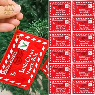 1 ชิ้น ต้นคริสต์มาส ขนาดเล็ก ของขวัญ ถุงขนมแขวน / เทศกาลคริสต์มาส ปาร์ตี้ ซานตาคลอส เสา ซองจดหมาย จี้ตกแต่ง