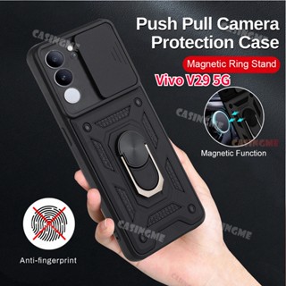 เคสโทรศัพท์มือถือ กันกระแทก ป้องกันกล้อง พร้อมแหวนแม่เหล็ก สําหรับ Vivo V29 5G 2023 V29 V 29 V29 V29Pro 29V Pro 5G
