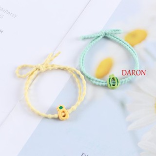 Daron ยางรัดผม ลายผลไม้ สตรอเบอร์รี่น่ารัก กลวง เรียบง่าย ของขวัญ สําหรับผู้หญิง