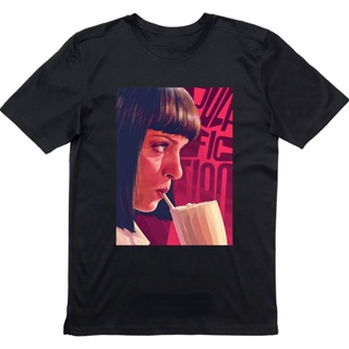 เสื้อยืด พิมพ์ลายกราฟิก Mia Wallace Quentin Tarantino 90s สไตล์วินเทจ ระบายอากาศ ใส่สบาย สําหรับผู้หญิง และผู้ชาย