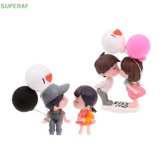 Superaf ตุ๊กตาฟิกเกอร์ รูปการ์ตูนคู่รักน่ารัก สําหรับตกแต่งรถยนต์ ขายดี