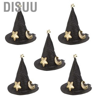 Disuu 5pcs Mini Witch Hat Hair Pins Cute Clips Halloween New Year Christmas BG