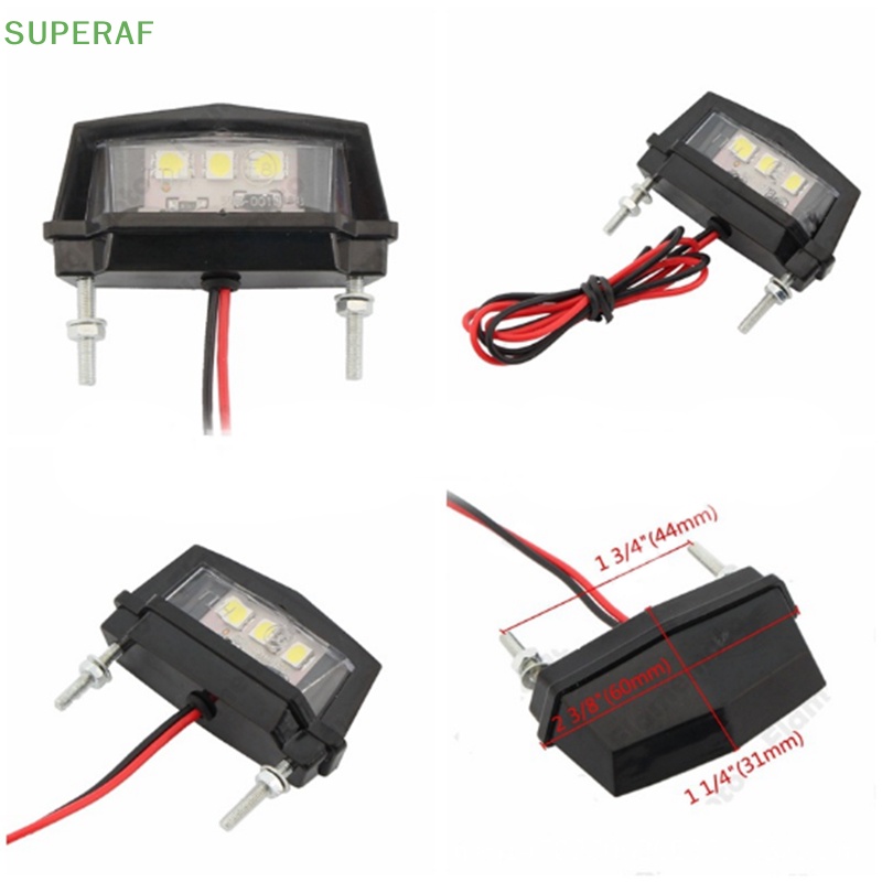 superaf-ไฟท้าย-led-3-ดวง-ขนาดเล็ก-สําหรับติดป้ายทะเบียนรถมอเตอร์ไซค์