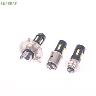 Superaf หลอดไฟตัดหมอก LED 12V H4 BA20D P15D สีขาว สําหรับรถสามล้อ รถจักรยานยนต์