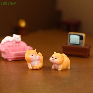 Superaf ตุ๊กตาสุนัขจิ๋วน่ารัก เครื่องประดับ สําหรับตกแต่งบ้าน โต๊ะทํางาน DIY