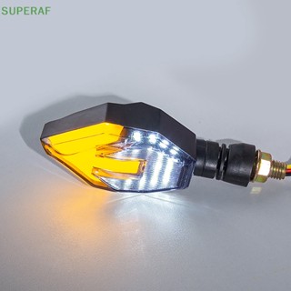 Superaf ไฟเลี้ยว LED 12V สองสี สําหรับรถจักรยานยนต์ไฟฟ้า 2 ชิ้น