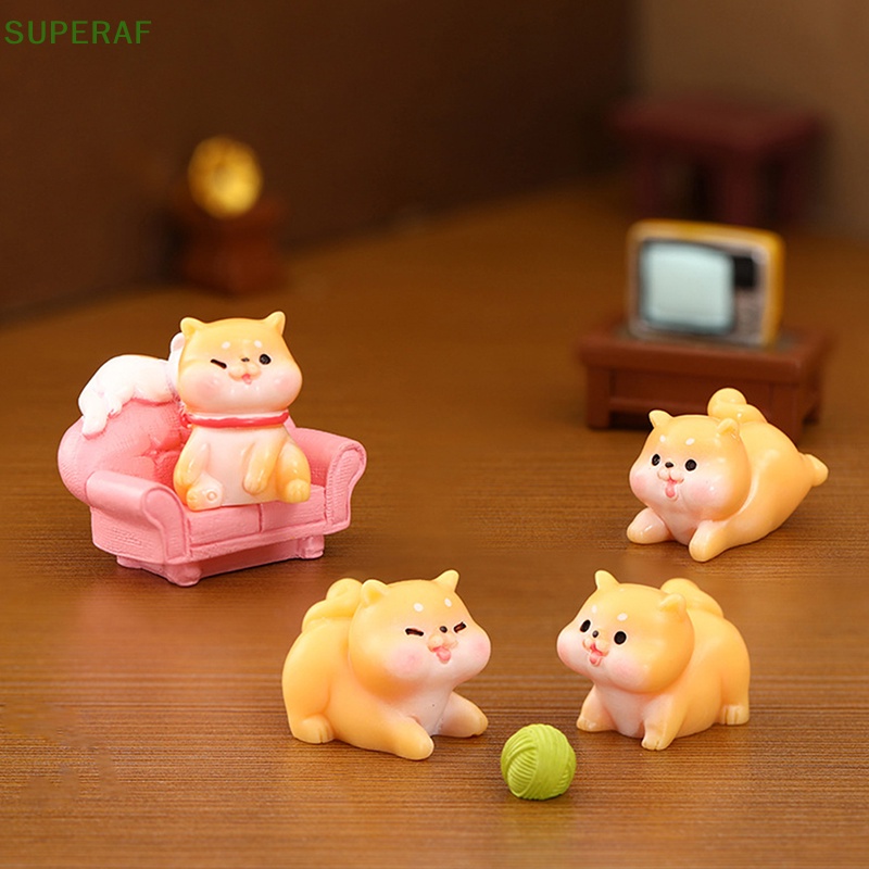 superaf-ตุ๊กตาสุนัขจิ๋วน่ารัก-เครื่องประดับ-สําหรับตกแต่งบ้าน-โต๊ะทํางาน-diy