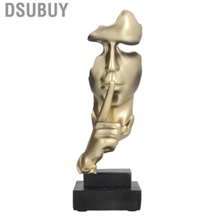 Dsubuy Silent Thinker Figurine  Modern Abstract Silence Is A Golden Sculpture Clever Gift for Office Home Decor