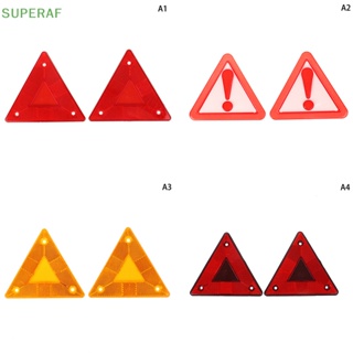 Superaf ป้ายเตือนสะท้อนแสง ทรงสามเหลี่ยม เพื่อความปลอดภัย สําหรับรถบรรทุก 2 ชิ้น