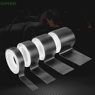 Superaf ขายดี สติกเกอร์คาร์บอนไฟเบอร์ 3D กันน้ํา กันรอยขีดข่วน สําหรับติดขอบประตูรถยนต์ DIY