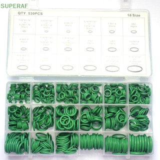 Superaf ชุดกล่องยางซีลโอริง R134a สําหรับซ่อมแซมเครื่องปรับอากาศรถยนต์ 530 ชิ้น