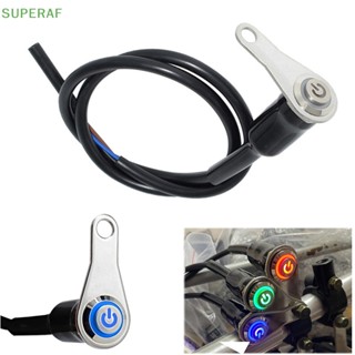 Superaf ปุ่มกดสวิตช์ไฟตัดหมอก LED 12V กันน้ํา สําหรับรถจักรยานยนต์