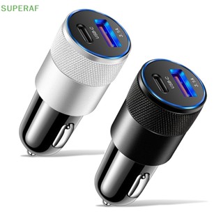 Superaf อะแดปเตอร์ชาร์จ USB 18W PD 20W 3.1A 38W ชาร์จเร็ว สําหรับรถยนต์