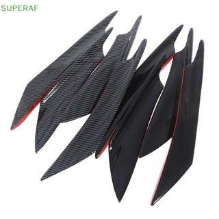 Superaf ขายดี สปอยเลอร์กันชน คาร์บอนไฟเบอร์ สําหรับรถยนต์ 4 ชิ้น