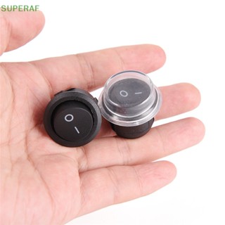 Superaf สวิตช์โยก เปิด ปิด SPST 2 ขา ทรงกลม กันน้ํา สําหรับรถยนต์ 1 ชิ้น