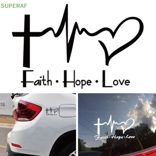 Superaf สติกเกอร์ไวนิล ลายการ์ตูนพระเยซูคริสเตียน Religiou Bible Symbol สําหรับตกแต่งรถยนต์