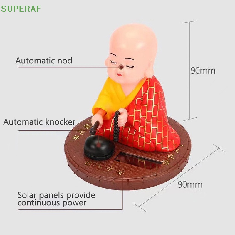 superaf-ฟิกเกอร์รูปปั้นพระพุทธรูปเต้นรํา-พลังงานแสงอาทิตย์-สําหรับตกแต่งรถยนต์