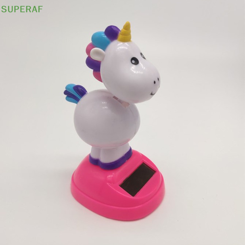 superaf-ตุ๊กตายูนิคอร์นเต้นรํา-พลังงานแสงอาทิตย์-อุปกรณ์เสริม-สําหรับตกแต่งรถยนต์-ขายดี