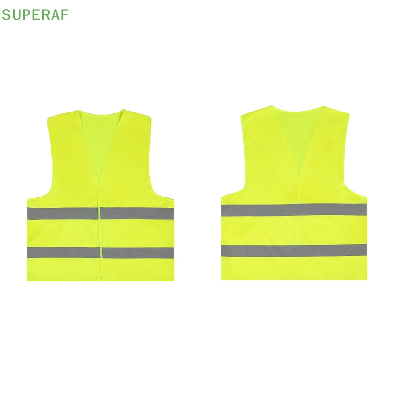 superaf-เสื้อกั๊กนิรภัยนีออน-ลายทางสะท้อนแสง-สีส้ม-และสีเหลือง