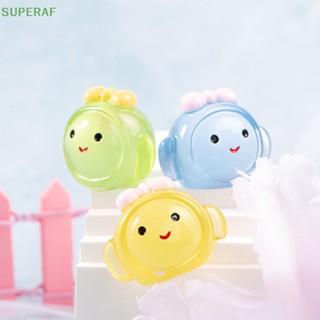 Superaf แดชบอร์ดเรซิ่น รูปหน้ายิ้ม ขนาดเล็ก เรืองแสง สําหรับตกแต่งบ้าน รถยนต์ 2 ชิ้น