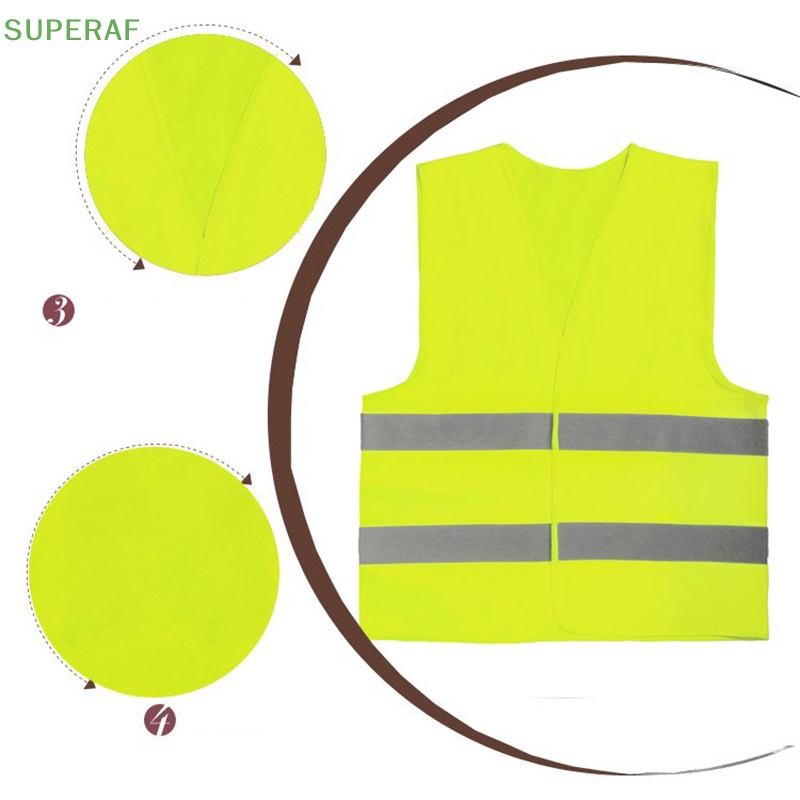 superaf-เสื้อกั๊กนิรภัยนีออน-ลายทางสะท้อนแสง-สีส้ม-และสีเหลือง