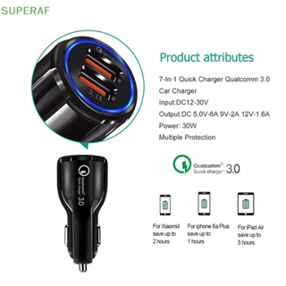 Superaf อะแดปเตอร์ชาร์จโทรศัพท์มือถือ USB 3.1A QC 3.0 แบบคู่ ชาร์จเร็ว สําหรับแท็บเล็ต รถยนต์