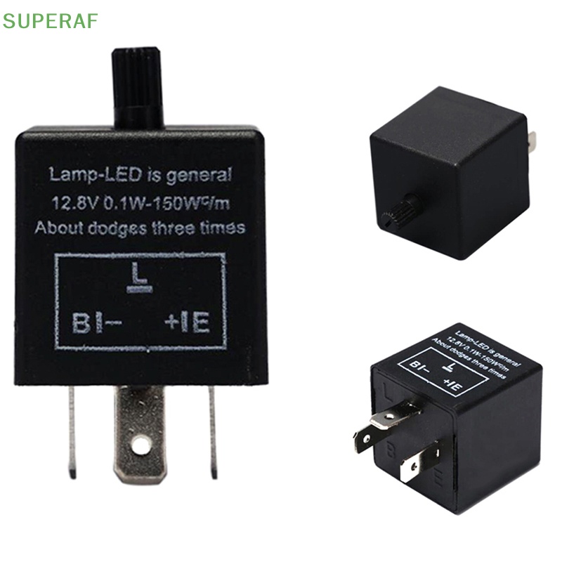 superaf-cf14-รีเลย์ไฟเลี้ยว-led-12v-3-pin-ปรับได้-สําหรับรถยนต์
