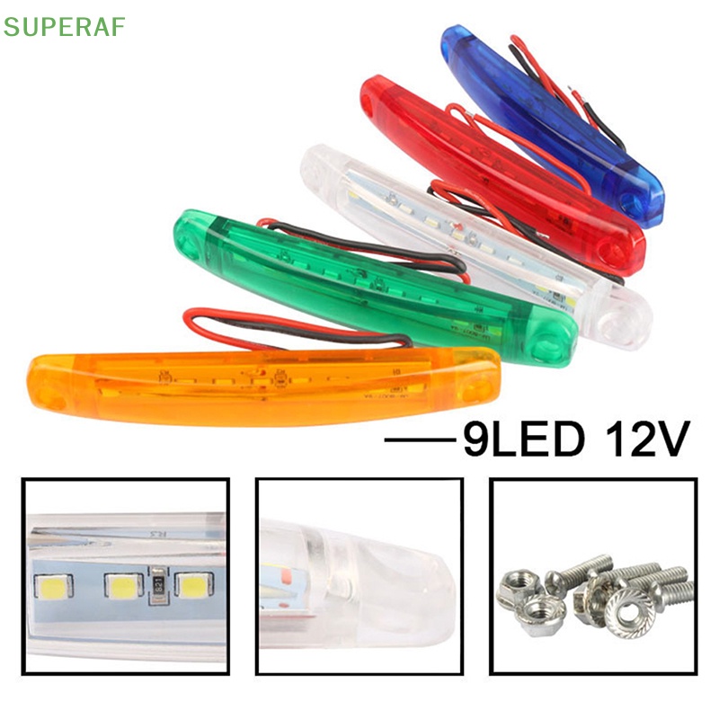 superaf-ขายดี-โคมไฟสัญญาณ-led-9-ดวง-แรงดันไฟฟ้ากว้าง-12v24v-สําหรับติดด้านข้างรถบรรทุก