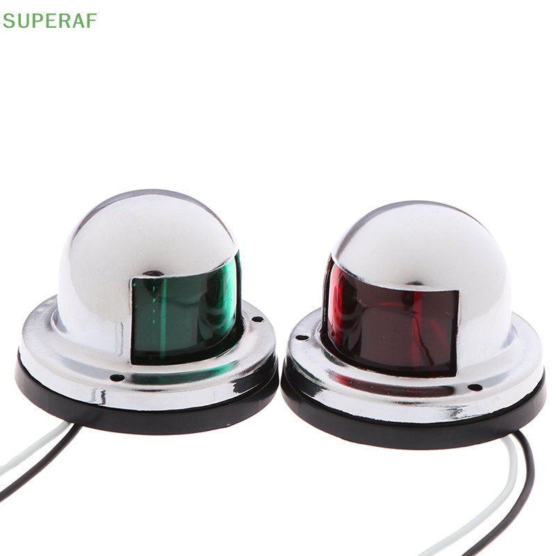 superaf-ขายดี-หลอดไฟนําทาง-led-สเตนเลส-สีแดง-และสีเขียว-สําหรับเรือยอร์ช-2-ชิ้น