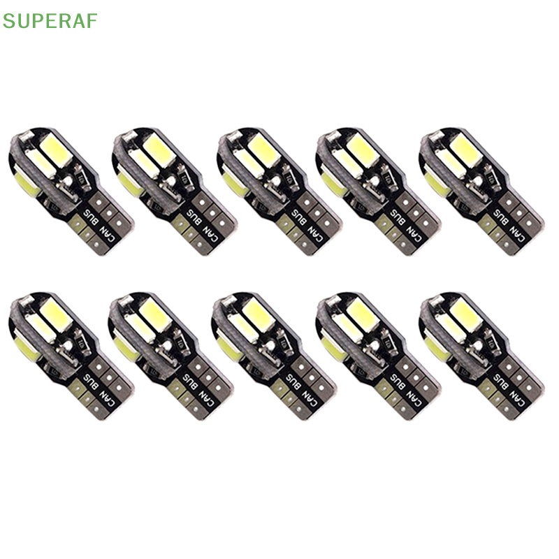 superaf-ขายดี-หลอดไฟ-led-8-ดวง-canbus-t10-194-168-w5w-5730-สีขาว-สําหรับติดด้านข้างรถยนต์-10-ชิ้น