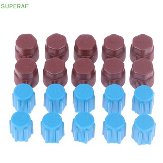 Superaf ขายดี อะแดปเตอร์วาล์วชาร์จ A/C R134a สําหรับรถยนต์ 10 ชิ้น