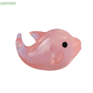 Superaf ตุ๊กตาปลาโลมาเรซิ่น ขนาดเล็ก หลากสีสัน สําหรับตกแต่งสวน DIY