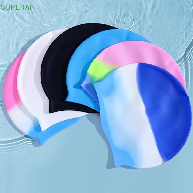 superaf-หมวกว่ายน้ํา-ซิลิโคน-กันน้ํา-ไล่โทนสี-แห้งเร็ว-สําหรับผู้ชาย-ผู้หญิง-ปกป้องหู-หมวกว่ายน้ํา-อุปกรณ์ว่ายน้ํา-ขายดี