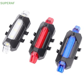 Superaf ไฟท้ายจักรยานเสือภูเขา กันน้ํา ชาร์จ USB