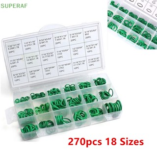 Superaf ยาง 270 ชิ้น ชุดเครื่องปรับอากาศในรถยนต์ สารทําความเย็น A / C ขอบซ่อมโอริงซีล
 มาแรง