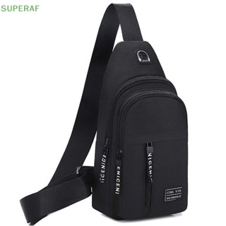 Superaf ใหม่ กระเป๋าคาดอก กระเป๋าสะพายไหล่ อเนกประสงค์ สําหรับผู้ชาย เหมาะกับการพกพาเดินทาง มาแรง