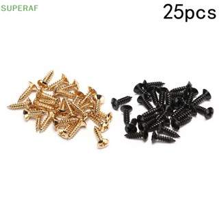 Superaf ขายดี สกรูกีตาร์ไฟฟ้า 3 มม. สําหรับปิ๊กการ์ด DIY 25 ชิ้น