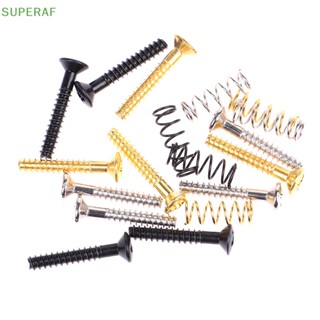 Superaf สกรูปิ๊กอัพคอยล์กีตาร์ไฟฟ้า 6 ชิ้น และชุดสปริง สีเงิน 20.2x3 มม.