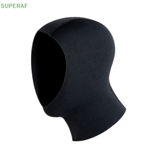 Superaf หมวกดําน้ํา ผ้านีโอพรีน ขนาด 3 มม. พร้อมสายสะพายไหล่ ให้ความอบอุ่น เหมาะกับฤดูหนาว สําหรับดําน้ํา