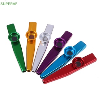 Superaf Kazoo ไดอะแฟรมขลุ่ย โลหะผสมอลูมิเนียม พร้อมไดอะแฟรมขลุ่ย 5 ชิ้น สําหรับเด็ก