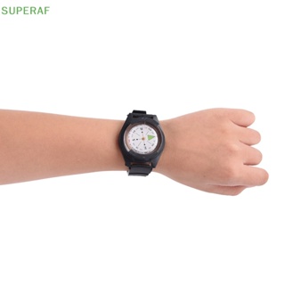 Superaf เข็มทิศข้อมือยุทธวิธี พิเศษ สําหรับทหาร นาฬิกาเอาตัวรอดกลางแจ้ง สายสีดํา ขายดี